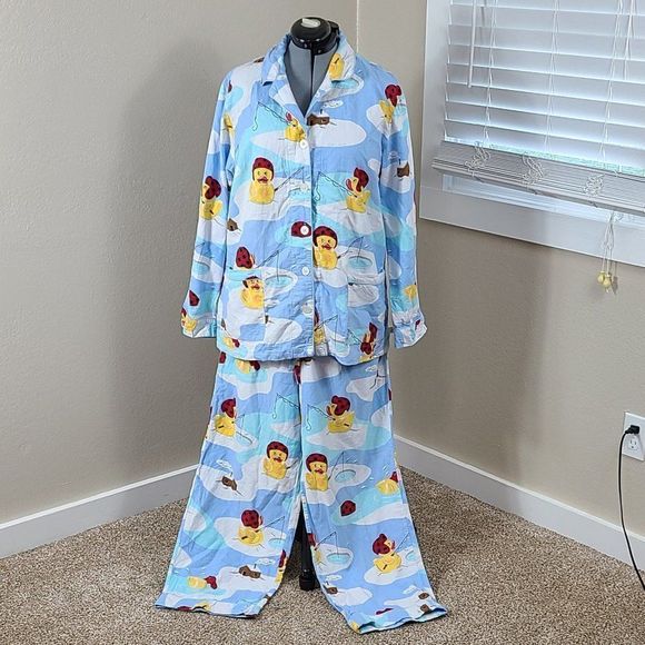 Nick & Nora Rubber Ducky Pajamas Y2k Plus Size XXL - Picture 1 of 16
